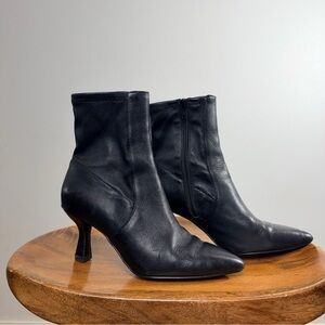 Madewell Black Leather Heeled Boots